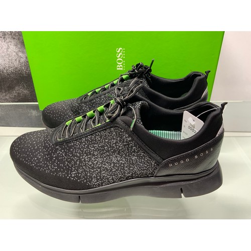 61 - HUGO BOSS GIANCARLO RICCI GYM KNIT TRAINER SIZE 7 RRP £190 (P22175481)