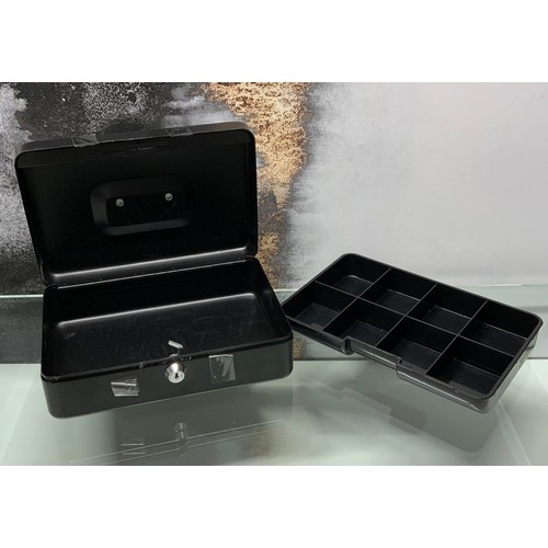 37 - BLACK CASH BOX NO KEY & FAKE SECURITY PLUG SOCKET (RMS/5E)(JB/1)