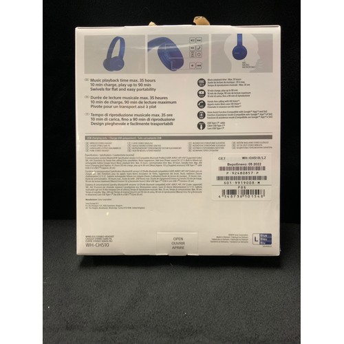 21 - NEW IN BOX SONY WH-CH510 WIRELESS STEREO HEADPHONES - RRP £39 (9564)