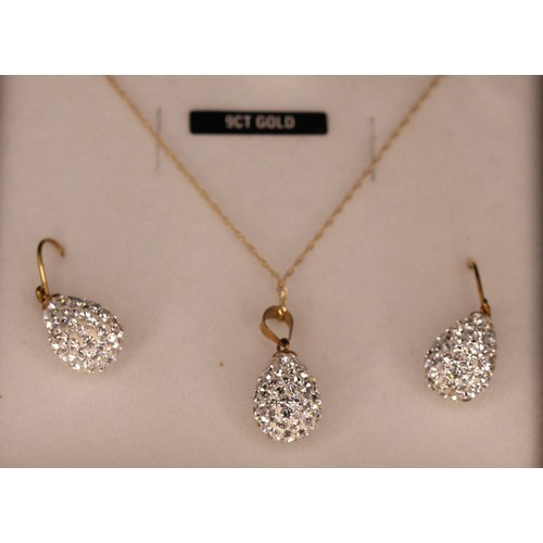 Warren james necklace and deals earring set swarovski