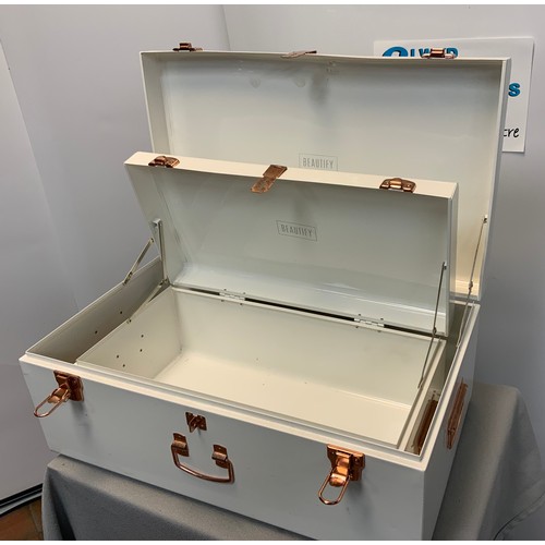 125 - SET OF 2 BEAUTIFY METAL STORAGE CHESTS