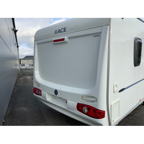 171 - 2007 ACE JUBILEE ARISTOCRAT, 4 BERTH REAR FIXED DOUBLE BED EN SUITE. INCLUDES MOTOR MOVER, PORCH AWN... 