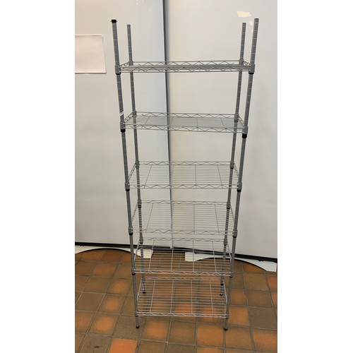 45 - 6 TIER WIRE RACKING - NO WHEELS- AS NEW