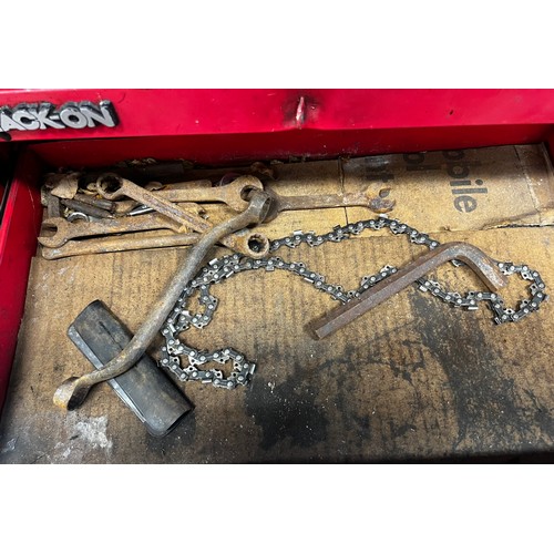 3 - STACK ON 3 DRAWER METAL TOOL CHEST WITH TOOLS