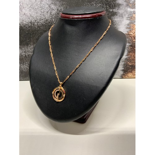 ROSE GOLD & DIAMONTE NECKLACE - 750 ITALY (18CT GOLD) (9590)