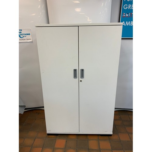 3 - WHITE STORAGE CABINET (NO SHELVES) 5.3