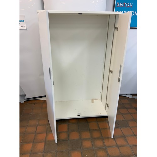 3 - WHITE STORAGE CABINET (NO SHELVES) 5.3