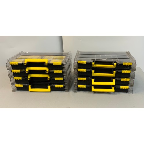 135 - STACK & SLIDE ORGANISER, 8 BOXES AND ASSORTED SCREWS