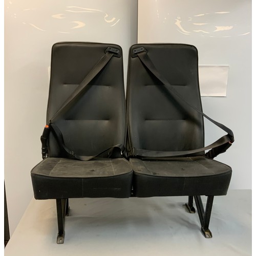 23 - TWIN VAN SEATS & BELTS LEATHER LOOK