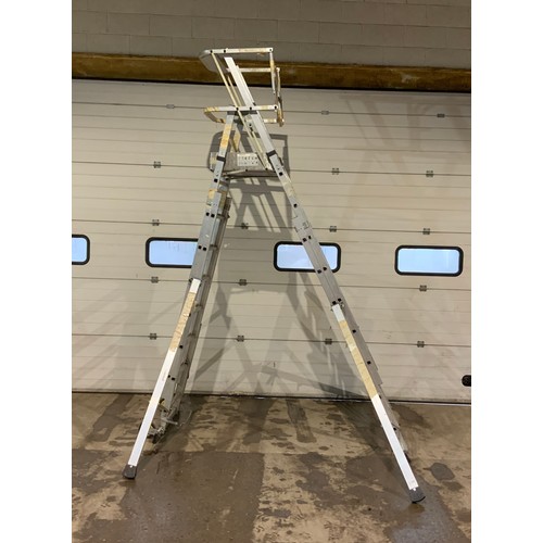 174 - YOUNGMAN TELEGUARD PLATFORM LADDER - COST NEW £1110