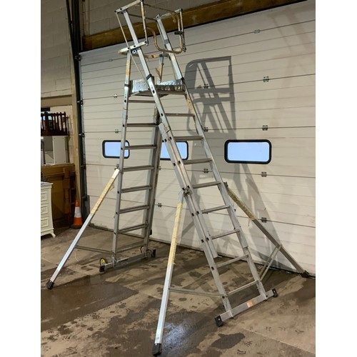 174 - YOUNGMAN TELEGUARD PLATFORM LADDER - COST NEW £1110