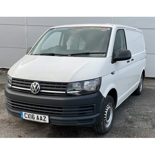 188 - 2016 VW TRANSPORTER T30 TDI VAN - REG NO 'CX16AAZ' FIRE SERVICE OWNED FROM NEW.110,547 MILES. MOT 28... 