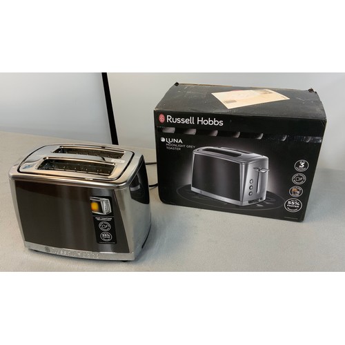 33 - RUSSELL HOBBS LUNA MOONLIGHT GREY 2 SLICE TOASTER RRP £59