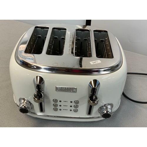 63 - HADEN 4 SLICE TOASTER - WHITE (MODEL 194220) RRP £58.99