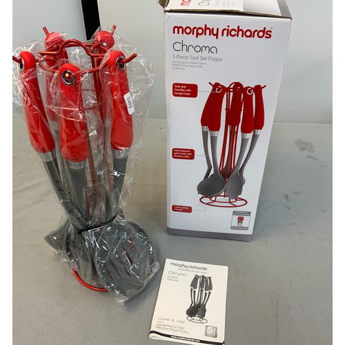 35 - MORPHY RICHARDS CHROMA 5 PIECE KITCHEN UTENSIL SET RRP £12.99