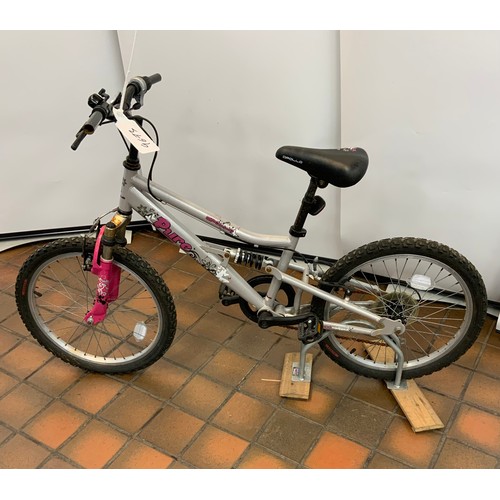 105 - GREY / PINK APOLLO PURE CHILDS BIKE, 16 INCH WHEELS (9673)