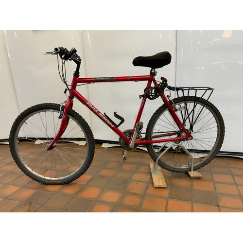 95 - RED RALEIGH FIREFLY MOUNTAIN BIKE WITH 26” WHEELS (9608)