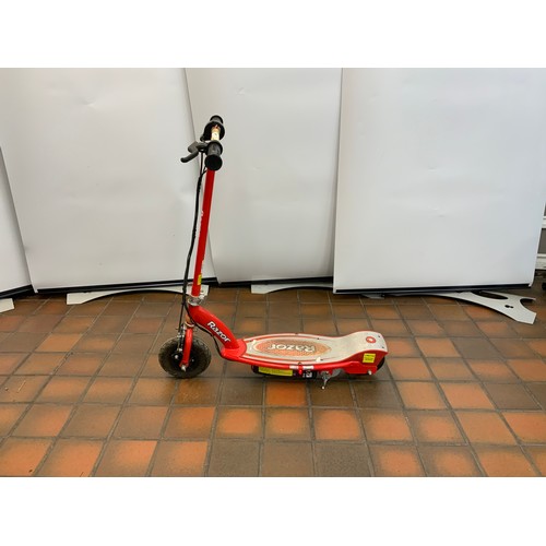 85 - RAZOR ELECTRIC RED SCOOTER COST WHEN NEW £200 (NO CHARGE)