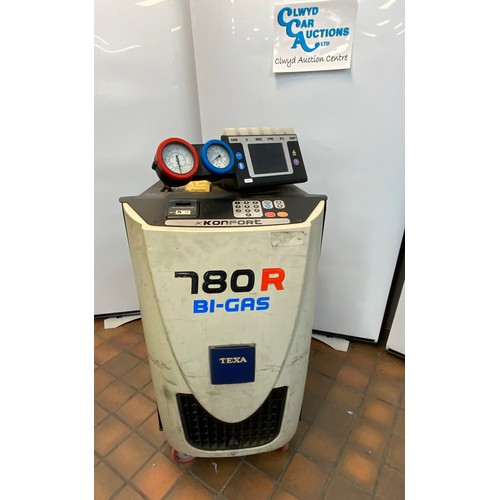 179 - TEXA KONFORT 780R BI-GAS, AIR CON, PRESSURE TESTER. MODEL K780R - 230V - NEW REPLACEMENT COST £5845