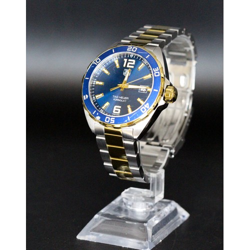 162 - TAG HEUER FORMULA 1 - 41MM QUARTZ BICOLOUR - GOLD PLATED / STAINLESS STEEL MENS WATCH WAZ1120 SERIAL... 