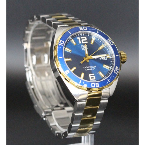 162 - TAG HEUER FORMULA 1 - 41MM QUARTZ BICOLOUR - GOLD PLATED / STAINLESS STEEL MENS WATCH WAZ1120 SERIAL... 