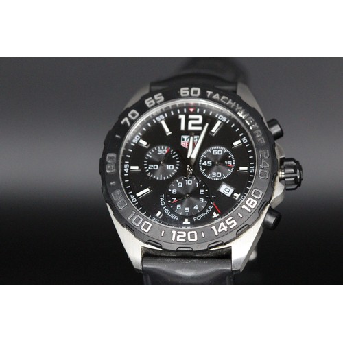 161 - 2019 TAG HEUER FORMULA 1 CHRONOGRAPH RUBBER MEN'S WATCH -43MM- MODEL CAZ1010- SERIAL NUMBER WUD1978 ... 