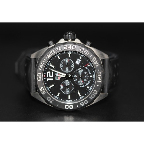 161 - 2019 TAG HEUER FORMULA 1 CHRONOGRAPH RUBBER MEN'S WATCH -43MM- MODEL CAZ1010- SERIAL NUMBER WUD1978 ... 