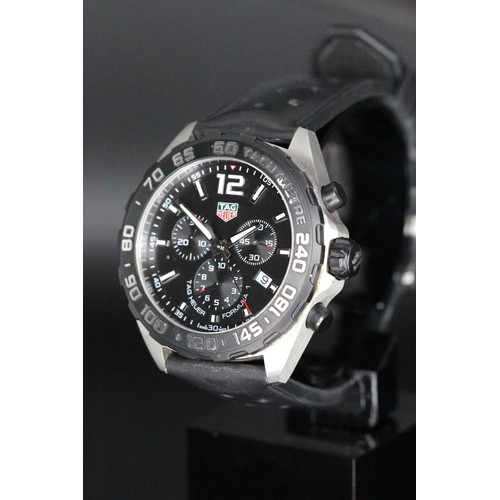 161 - 2019 TAG HEUER FORMULA 1 CHRONOGRAPH RUBBER MEN'S WATCH -43MM- MODEL CAZ1010- SERIAL NUMBER WUD1978 ... 