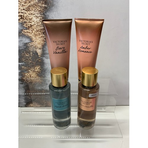 144 - 4 X VICTORIA SECRETS ITEMS - 2 X 250ML BODY MIST, 2 X 236ML LOTION PEFRUME - TOTAL RRP £72 (9681)