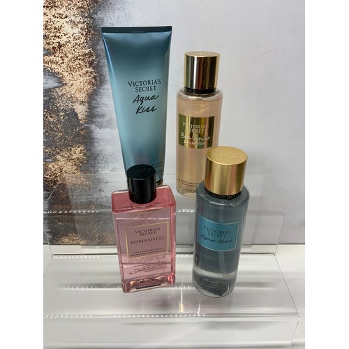 138 - 4 VICTORIA'S SECRET ITEMS - 2 X 250 ML MIST, 1 X 236ML LOTION PERFUME, 1 X 250ML PERFUME - TOTAL RRR... 