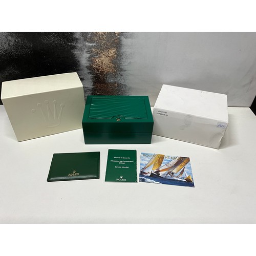 121 - ROLEX YACHT MASTER WATCH BOX & BOOKS (9551 1922)