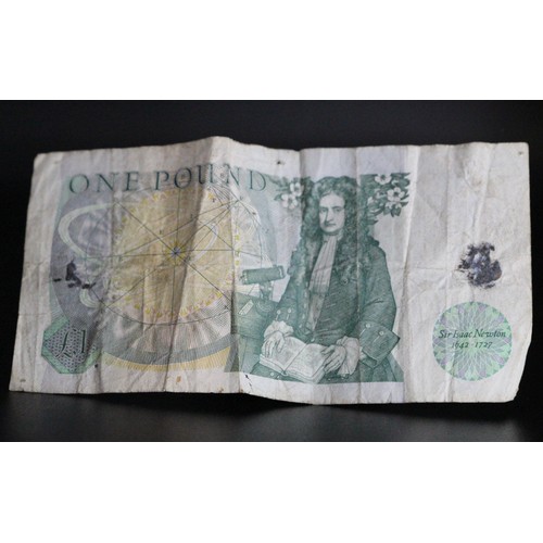 105 - £1 BANK NOTE  USED RRP £1 (REF ERE/07B)