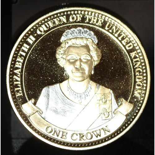 111 - 2017 ONE CROWN GIBRALTAR QUEEN ELIZABETH COIN  AS NEW-  RRP £50 (REF ERE/07B)