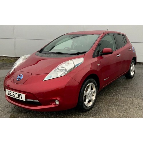 165 - 2015 NISSAN LEAF ACENTA  REG NO ' DE15CBV'- 0cc 5 DR HATCHBACK ELECTRIC AUTOMATIC  CAR WITH CHARGING... 