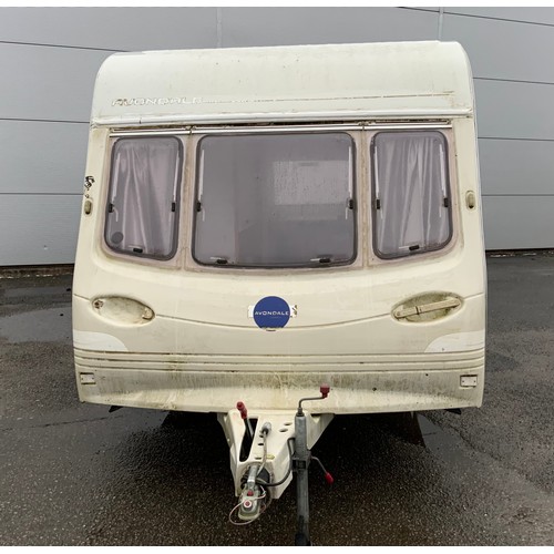 160 - APPROX 1995 AVONDALE OLYMPUS 5 BERTH CARAVAN  - BUNK BED OVER DOUBLE BED, DOUBLE BED AT FRONT. CASSE... 
