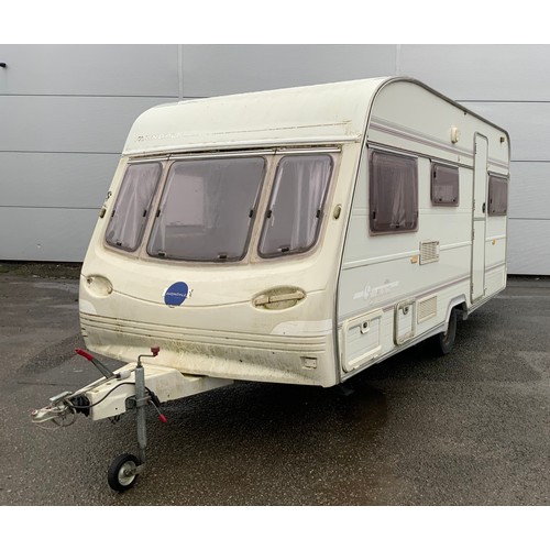 160 - APPROX 1995 AVONDALE OLYMPUS 5 BERTH CARAVAN  - BUNK BED OVER DOUBLE BED, DOUBLE BED AT FRONT. CASSE... 