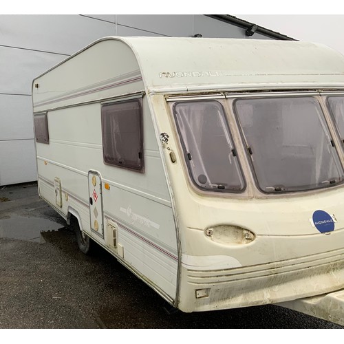 160 - APPROX 1995 AVONDALE OLYMPUS 5 BERTH CARAVAN  - BUNK BED OVER DOUBLE BED, DOUBLE BED AT FRONT. CASSE... 