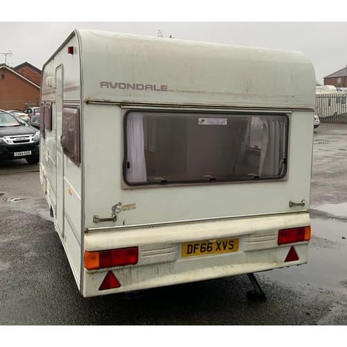 160 - APPROX 1995 AVONDALE OLYMPUS 5 BERTH CARAVAN  - BUNK BED OVER DOUBLE BED, DOUBLE BED AT FRONT. CASSE... 