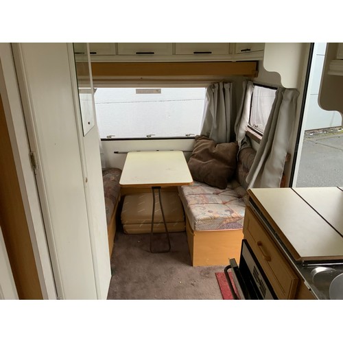 160 - APPROX 1995 AVONDALE OLYMPUS 5 BERTH CARAVAN  - BUNK BED OVER DOUBLE BED, DOUBLE BED AT FRONT. CASSE... 