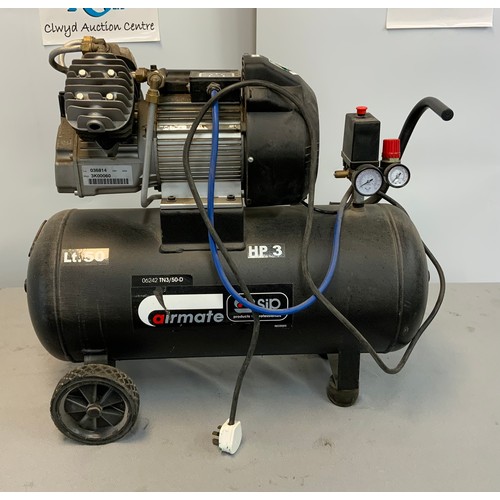 146 - AIRMATE TN3/50.D 50 LITRE 240V COMPRESSOR - COST NEW £335