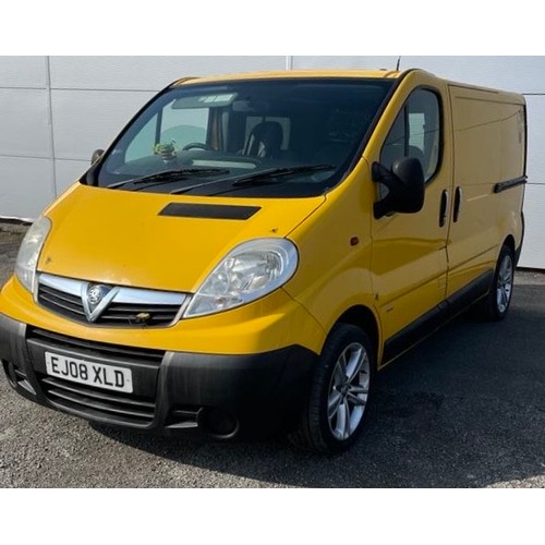 174 - 2008 VAUXHALL VIVARO 2900 CDTI SWB - 1995CC 5 DR CAN - DIESEL - REG EJ08XLD, 201868 MILES, 3 FORMER ... 