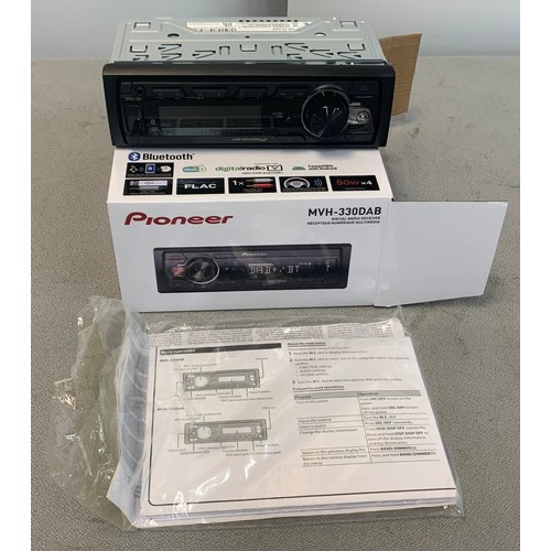 102 - PIONEER DAB BLUETOOTH CAR STEREO MODEL MVH-330DAB IN BOX (UNUSED) COST NEW £99