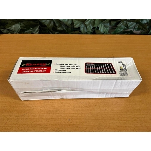 119 - NEW NEILSEN 12 PCS FLEXI SOCKET & OPEN END WRENCH SET