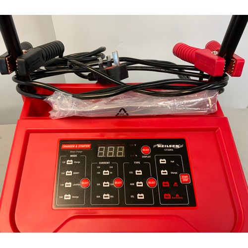 127 - NEW NEILSON HEAVY DUTY SMART TROLLEY BATTERY CHARGER / STARTER 12/24V 200A (CT3393)