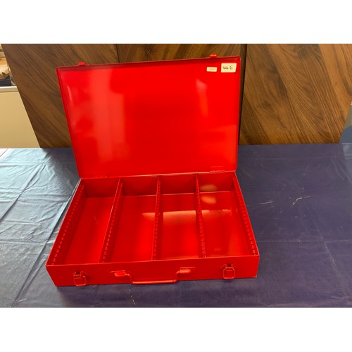 44E - RED METAL TOOL BOX