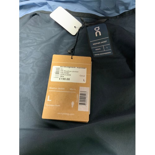 112 - ON MENS WEATHER JACKET SIZE UK L RRP £190 NEW WITH TAG (P22048566OMC/170322/11)