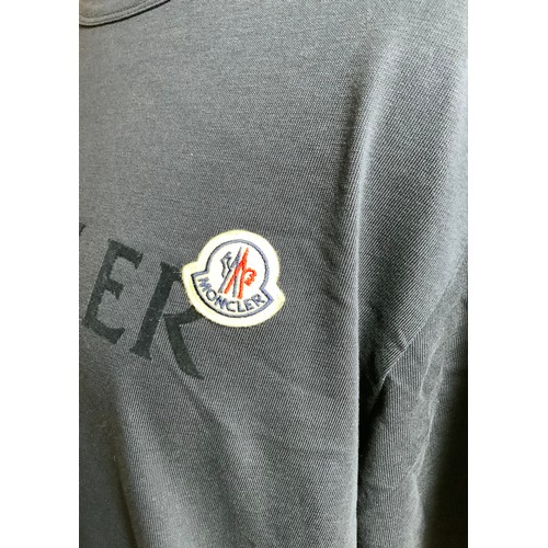 185 - MONCLER TONAL LOGO T-SHIRT SIZE L RRP £235 (P22048566OMC/170322/11)