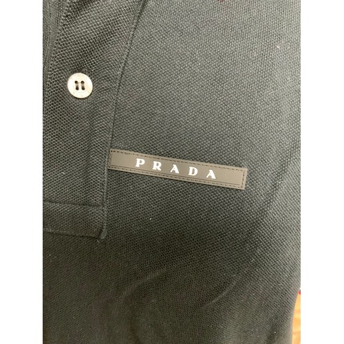 115 - PRADA 2018 POLO SHIRT BLACK SIZE XL RRP £650 IF BOUGHT TODAY (P22048566OMC/170322/11)