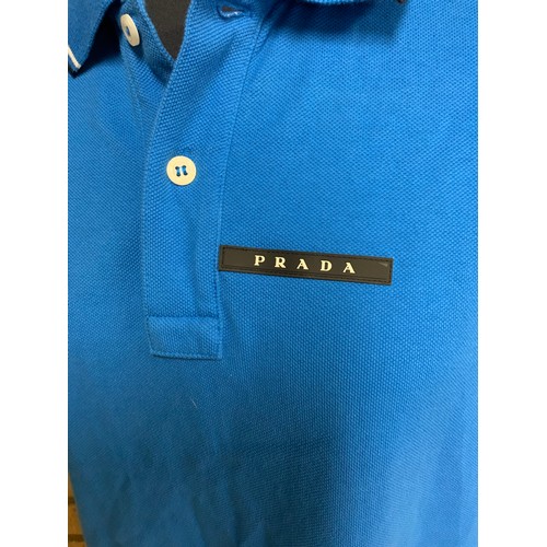 114 - PRADA 2018 POLO SHIRT BLUE SIZE XL RRP £650 IF BOUGHT TODAY (P22048566OMC/170322/11)