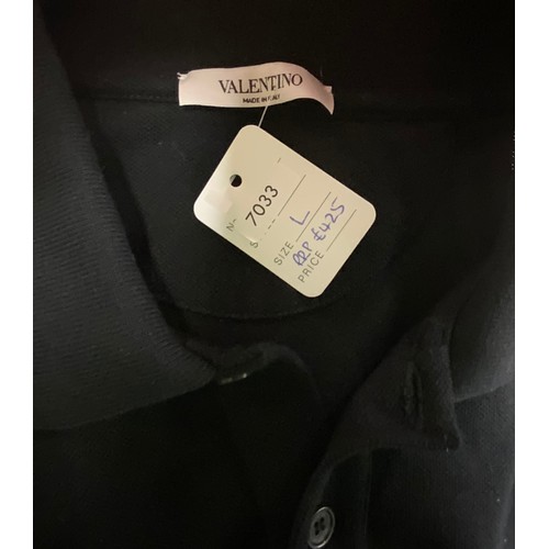 169 - VALENTINO GARVANI COTTON LOGO POLO SHIRT BLACK SIZE L RRP £425 (P22048566OMC/170322/11)